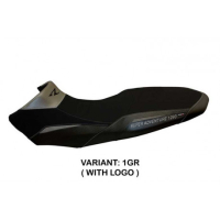 HOUSSE DE SELLE COMPATIBLE  KTM 1290 SUPER ADVENTURE R (17-20) MODÈLE LANCY 2 - Couleur : BLANC, Type : STANDARD, Logo : AVEC LOGO