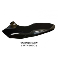 HOUSSE DE SELLE COMPATIBLE  KTM 1290 SUPER ADVENTURE R (17-20) MODÈLE LANCY 2 - Type : STANDARD, Logo : AVEC LOGO, Couleur : GRIS GRIS