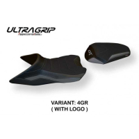 HOUSSE DE SELLE COMPATIBLE  KTM 1290 SUPER DUKE GT (19-22) MODÈLE KIEV 1 - Logo : AVEC LOGO, Couleur : BLANC, Type : ULTRAGRIP 
