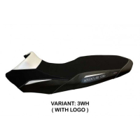 HOUSSE DE SELLE COMPATIBLE KTM 1050 ADVENTURE (15-16) MODÈLE DAVAO - Logo : AVEC LOGO, Couleur : NOIR ORANGE, Type : CONFORT