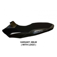 HOUSSE DE SELLE COMPATIBLE KTM 1050 ADVENTURE (15-16) MODÈLE DAVAO - Logo : AVEC LOGO, Couleur : NOIR BLANC, Type : CONFORT