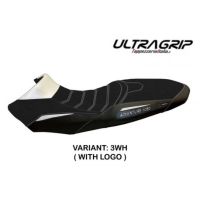 HOUSSE DE SELLE COMPATIBLE KTM 1050 ADVENTURE (15-16) MODÈLE DAVAO - Logo : AVEC LOGO, Couleur : NOIR BLANC, Type : CONFORT