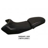 HOUSSE DE SELLE COMPATIBLE KTM 1290 SUPER ADVENTURE S - T (15-20) MODÈLE EDEN - Logo : AVEC LOGO, Couleur : BLANC, Type : CONFORT