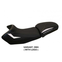 HOUSSE DE SELLE COMPATIBLE KTM 1290 SUPER ADVENTURE S - T (15-20) MODÈLE EDEN - Logo : AVEC LOGO, Couleur : BLANC, Type : CONFORT