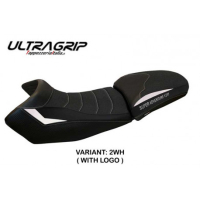 HOUSSE DE SELLE COMPATIBLE KTM 1290 SUPER ADVENTURE S - T (15-20) MODÈLE EDEN - Logo : AVEC LOGO, Couleur : BLANC, Type : CONFORT
