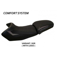 HOUSSE DE SELLE COMPATIBLE KTM 1290 SUPER ADVENTURE S - T (15-20) MODÈLE EDEN - Type : STANDARD, Logo : AVEC LOGO, Couleur : GRIS GRIS