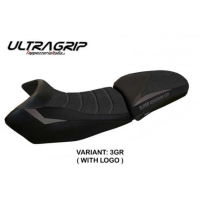 HOUSSE DE SELLE COMPATIBLE KTM 1290 SUPER ADVENTURE S - T (15-20) MODÈLE EDEN - Type : STANDARD, Logo : AVEC LOGO, Couleur : GRIS GRIS