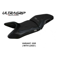 HOUSSE DE SELLE COMPATIBLE  KTM 1290 SUPER ADVENTURE S (21-22) MODÈLE LUMIAR - Logo : AVEC LOGO, Couleur : GRIS ORANGE, Type : CONFORT