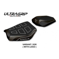 HOUSSE DE SELLE COMPATIBLE  KTM 1290 SUPER DUKE R (20-22) MODÈLE DELHI - Logo : AVEC LOGO, Couleur : NOIR, Type : ULTRAGRIP