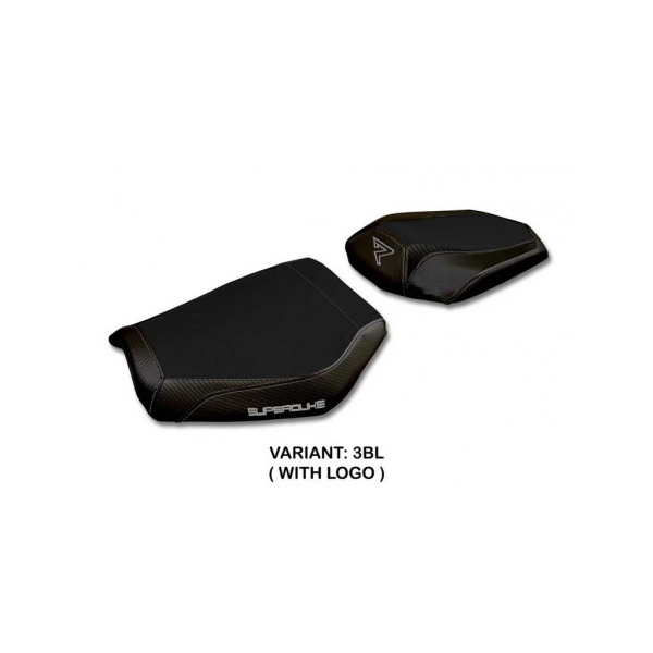 HOUSSE DE SELLE COMPATIBLE KTM 1290 SUPER DUKE R (20-22) MODÈLE KAMPUR STANDARD, - Couleur : NOIR, Type : STANDARD, Logo : AVEC LOGO