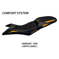 HOUSSE DE SELLE COMPATIBLE KTM 890 ADVENTURE (21-22) MODÈLE GELSO - Logo : AVEC LOGO, Couleur : NOIR, Type : ULTRAGRIP