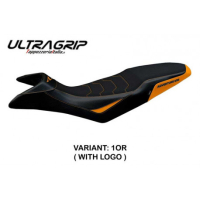 HOUSSE DE SELLE COMPATIBLE KTM 890 ADVENTURE R (21-22) MODÈLE MAZYR - Logo : AVEC LOGO, Couleur : BLANC, Type : CONFORT
