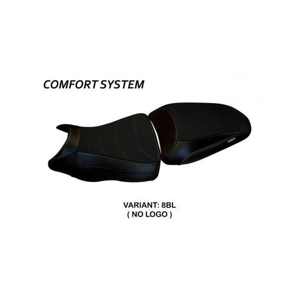 HOUSSE DE SELLE COMPATIBLE  KAWASAKI ER-6N / ER-6F (12-16) MODÈLE DAYTON 1 - Couleur : NOIR, Type : CONFORT, Logo : AVEC LOGO