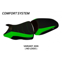 HOUSSE DE SELLE COMPATIBLE  KAWASAKI ER-6N / ER-6F (12-16) MODÈLE DAYTON 1 - Logo : AVEC LOGO, Couleur : JAUNE, Type : CONFORT