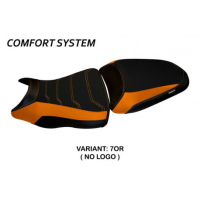 HOUSSE DE SELLE COMPATIBLE  KAWASAKI ER-6N / ER-6F (12-16) MODÈLE DAYTON 1 - Logo : AVEC LOGO, Couleur : JAUNE, Type : CONFORT