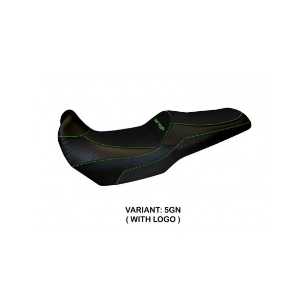 HOUSSE DE SELLE COMPATIBLE  KAWASAKI VERSYS 1000 (19-22) MODÈLE KALIBO TOTAL BLA - Logo : AVEC LOGO, Couleur : ORANGE, Type : STANDARD
