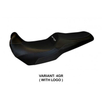 HOUSSE DE SELLE COMPATIBLE  KAWASAKI VERSYS 1000 (11-18) MODÈLE LAMPEDUSA TOTAL - Logo : AVEC LOGO, Couleur : BLANC, Type : CONFORT