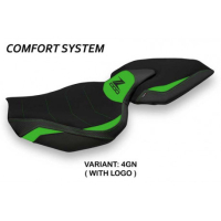 HOUSSE DE SELLE COMPATIBLE  KAWASAKI Z 1000 (14-20) MODÈLE ELLOS 1 - Logo : AVEC LOGO, Couleur : NOIR, Type : CONFORT
