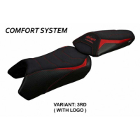HOUSSE DE SELLE COMPATIBLE KAWASAKI NINJA 1000 SX (20-22) MODÈLE ARUSHA - Logo : AVEC LOGO, Couleur : ROUGE, Type : CONFORT