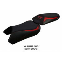 HOUSSE DE SELLE COMPATIBLE KAWASAKI NINJA 1000 SX (20-22) MODÈLE ARUSHA - Type : CONFORT, Logo : AVEC LOGO, Couleur : GRIS GRIS