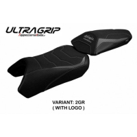 HOUSSE DE SELLE COMPATIBLE KAWASAKI NINJA 1000 SX (20-22) MODÈLE ARUSHA - Logo : AVEC LOGO, Couleur : GRIS GRIS, Type : CONFORT