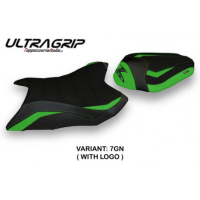 HOUSSE DE SELLE COMPATIBLE KAWASAKI Z 800 (13-16) MODÈLE CORIZZA 1 - Logo : AVEC LOGO, Couleur : BLANC, Type : ULTRAGRIP