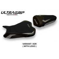 HOUSSE DE SELLE COMPATIBLE KAWASAKI NINJA ZX 10 R (08-10) MODÈLE QUITO 2 - Couleur : NOIR, Logo : AVEC LOGO, Type : ULTRAGRIP