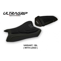 HOUSSE DE SELLE COMPATIBLE  KAWASAKI NINJA ZX 10 R (11-15) MODÈLE RASHT - Logo : AVEC LOGO, Couleur : GRIS GRIS, Type : ULTRAGRIP 