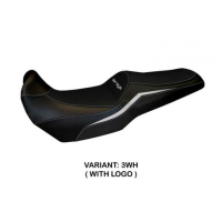 HOUSSE DE SELLE COMPATIBLE  KAWASAKI VERSYS 1000 (19-22) MODÈLE ELVAS - Logo : AVEC LOGO, Couleur : ROUGE, Type : CONFORT