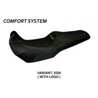 HOUSSE DE SELLE COMPATIBLE KAWASAKI VERSYS 1000 (19-22) MODÈLE MALAY TOTAL BLAC - Couleur : BLANC, Type : CONFORT, Logo : AVEC LOGO