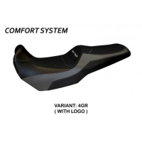 HOUSSE DE SELLE COMPATIBLE  KAWASAKI VERSYS 1000 (11-18) MODÈLE LAMPEDUSA COLOR - Couleur : ORANGE, Type : CONFORT, Logo : AVEC LOGO