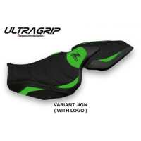 HOUSSE DE SELLE COMPATIBLE  KAWASAKI Z 1000 (14-20) MODÈLE HEDEMORA 1 - Logo : AVEC LOGO, Couleur : VERT, Type : ULTRAGRIP
