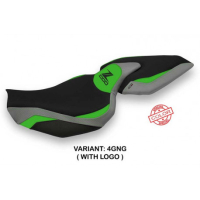 HOUSSE DE SELLE COMPATIBLE KAWASAKI Z 1000 (14-20) MODÈLE MELLBY SPECIAL COLOR - Type : STANDARD, Logo : AVEC LOGO, Couleur : GRIS ORANGE