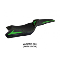 HOUSSE DE SELLE COMPATIBLE KAWASAKI Z 1000 (10-13) MODÈLE BERNA TOTAL BLACK - Logo : AVEC LOGO, Couleur : VERT, Type : STANDARD 