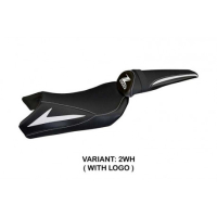 HOUSSE DE SELLE COMPATIBLE KAWASAKI Z 1000 (10-13) MODÈLE BERNA TOTAL BLACK - Logo : AVEC LOGO, Couleur : ORANGE, Type : STANDARD