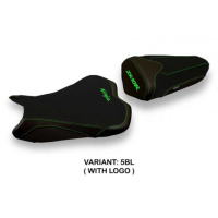HOUSSE DE SELLE COMPATIBLE KAWASAKI NINJA ZX 10 R (08-10) MODÈLE RIGA 2 - Logo : AVEC LOGO, Couleur : VERT, Type : STANDARD 