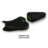 HOUSSE DE SELLE COMPATIBLE KAWASAKI NINJA ZX 10 R (08-10) MODÈLE SEOUL 1 - Logo : AVEC LOGO, Couleur : NOIR, Type : STANDARD 