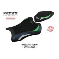 HOUSSE DE SELLE COMPATIBLE KAWASAKI NINJA ZX 10 R (21-22) MODÈLE DEXTER - Type : CONFORT, Logo : AVEC LOGO, Couleur : ROUGE BLANC