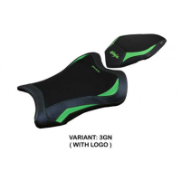 HOUSSE DE SELLE COMPATIBLE KAWASAKI NINJA ZX 10 R (21-22) MODÈLE DEXTER - Type : CONFORT, Logo : AVEC LOGO, Couleur : ROUGE BLANC
