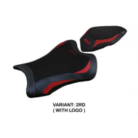 HOUSSE DE SELLE COMPATIBLE KAWASAKI NINJA ZX 10 R (21-22) MODÈLE DEXTER - Couleur : ROUGE, Type : CONFORT, Logo : AVEC LOGO