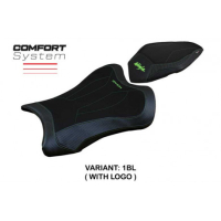 HOUSSE DE SELLE COMPATIBLE KAWASAKI NINJA ZX 10 R (21-22) MODÈLE DEXTER - Logo : AVEC LOGO, Couleur : VERT BLANC, Type : CONFORT 