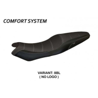 HOUSSE DE SELLE COMPATIBLE KAWASAKI ER-6N / ER-6F (05-11) MODÈLE LONDRA 1 - Logo : AVEC LOGO, Couleur : NOIR, Type : CONFORT