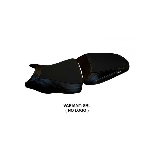 HOUSSE DE SELLE COMPATIBLE  KAWASAKI ER-6N / ER-6F (12-16) MODÈLE LEEDS 1 - Logo : AVEC LOGO, Couleur : NOIR, Type : STANDARD