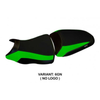 HOUSSE DE SELLE COMPATIBLE  KAWASAKI ER-6N / ER-6F (12-16) MODÈLE LEEDS 1 - Logo : AVEC LOGO, Couleur : NOIR, Type : STANDARD