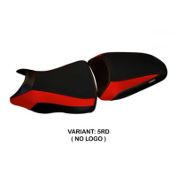 HOUSSE DE SELLE COMPATIBLE  KAWASAKI ER-6N / ER-6F (12-16) MODÈLE LEEDS 1 - Logo : AVEC LOGO, Couleur : NOIR, Type : STANDARD