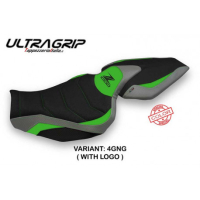 HOUSSE DE SELLE COMPATIBLE  KAWASAKI Z 1000 (14-20) MODÈLE HEDEMORA SPECIAL COLO - Logo : AVEC LOGO, Type : ULTRAGRIP, Couleur : VERT GRIS 