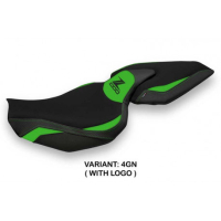 HOUSSE DE SELLE COMPATIBLE  KAWASAKI Z 1000 (14-20) MODÈLE MELLBY 1 - Logo : AVEC LOGO, Couleur : NOIR, Type : STANDARD