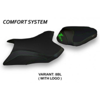 HOUSSE DE SELLE COMPATIBLE  KAWASAKI Z 800 (13-16) MODÈLE KEMI - Logo : AVEC LOGO, Couleur : NOIR, Type : CONFORT 