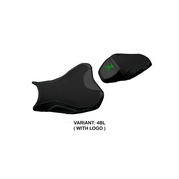 HOUSSE DE SELLE COMPATIBLE  KAWASAKI Z 900 (17-22) MODÈLE SUHL 1 - Logo : AVEC LOGO, Couleur : GRIS GRIS, Type : STANDARD