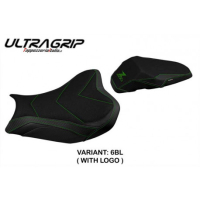HOUSSE DE SELLE COMPATIBLE  KAWASAKI Z 900 (17-22) MODÈLE SUHL 1 - Logo : AVEC LOGO, Couleur : GRIS GRIS, Type : STANDARD